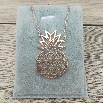 

New Origami Pineapple Necklace Trendy Style Origami Pineappl Pendant Necklace Women Fashion Fruit Jewellery Geometric Jewellery