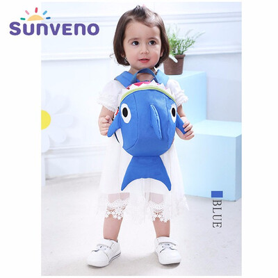 

Sunveno Cartoon Baby Backpack High Capacity School Bag Baby Toddler Safety Harness Anti-lost Backpack Strap Walker Bag for Baby 3-