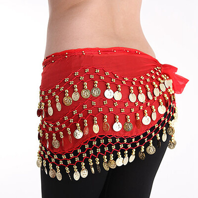 

MyMei Women Gold Metal Coins Waist Chain Belly Dance Hip Scarf Belt Skirt Chain