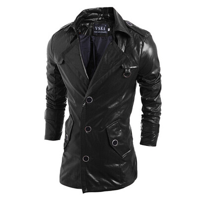 

Zogaa New Autumn And Winter Men's Leather Clothing Pu Single-breasted Slim