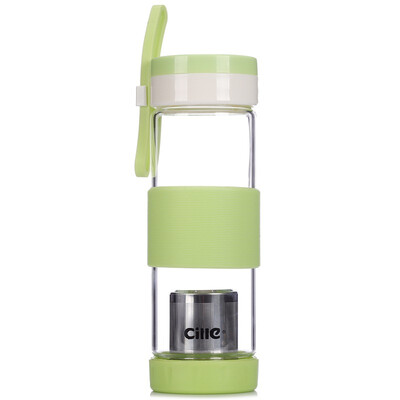 

Jingdong supermarket] Xi Le high borosilicate glass heat-resistant filter bubble cups fashion portable home office glass blue BL-1689