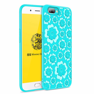 

Goowiiz Fashion Phone Case For OPPO R11 3D Relief Flower Ultrathin Soft TPU Full Protection