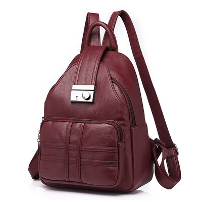 

Weis Soft Leather PU Backpack Female Backpack B-NVBM6899