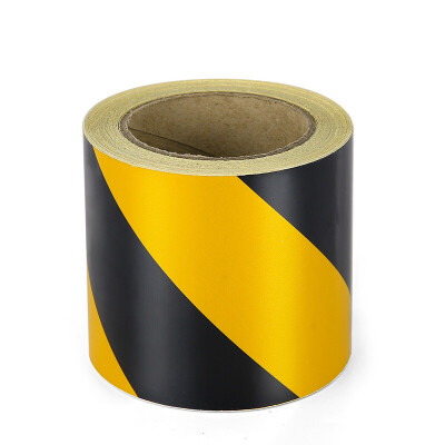 

Tengchi CT reflective warning tape safety reflective film two-color zebra twill reflective strips warning tape car library reflective anti-collision tape 10cm yellow black 457 meters