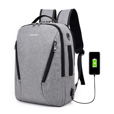 

New Fashion USB Charging Business Leisure Travel Backpack College Student Bag Shoulder Bag Anti-theft Mochila