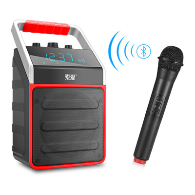 

Soaiy soaiy S28 mobile square dance audio portable mini portable outdoor travel K song guide teacher wireless microphone version China Red