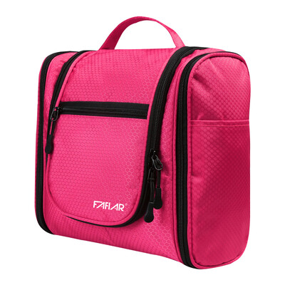 

Fafia FAFIAR travel wash bag men&women business travel tourism portable large capacity wash bag waterproof multi-function cosmetic bag rose red