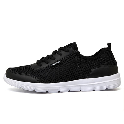 

Men Shoes 2018 Summer Fashion Sneakers Breathable Casual Shoes Lace Up High Quality Sneakers Men Mesh Shoes Plus Size 35-44