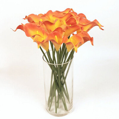

30pcslot fake calla lily artificial flowers for Home Wedding Decorative dried flower Wreaths real touch calla lilies