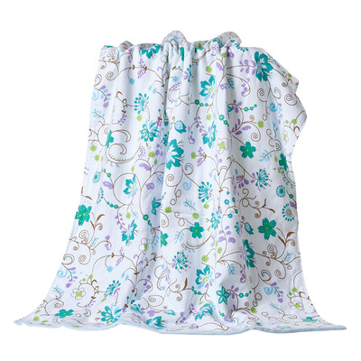 

Shengwei towel home textiles cotton gauze twist double printing bath towel SW-42 blue