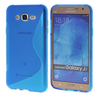 

MOONCASE Galsxy J7 Дело S - линия Гибкая Прочный силиконовый гель ТПУ Тонкий чехол для Samsung Galsxy J7 синий