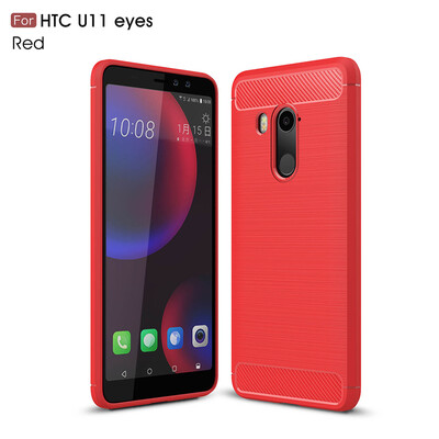 

Goowiiz Phone Case For Htc U11 EyesU11 PlusU11 Life Fashion Slim Carbon Fiber TPU Soft Silicone Prevent falling