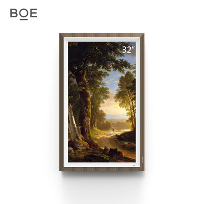 

BOE 32 inch HD screen black walnut digital photo frame smart display frame SLR micro single camera works output