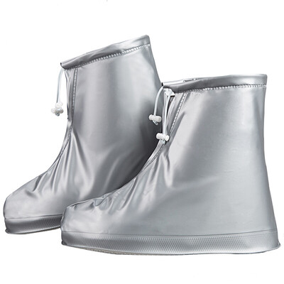 

Eva love rain boots set waterproof rainy day non-slip waterproof shoes set men&women non-slip thick wear-resistant rain boots set silver