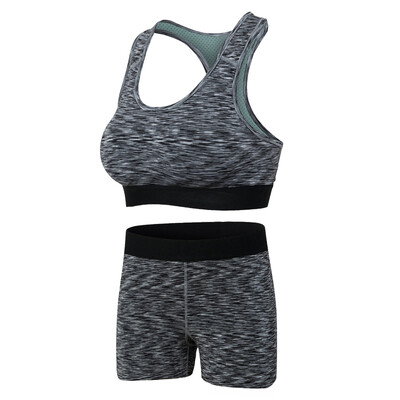

Yoga Set Fitness Sport Suit Bra Running Shorts Sportswear Compression Crop Top