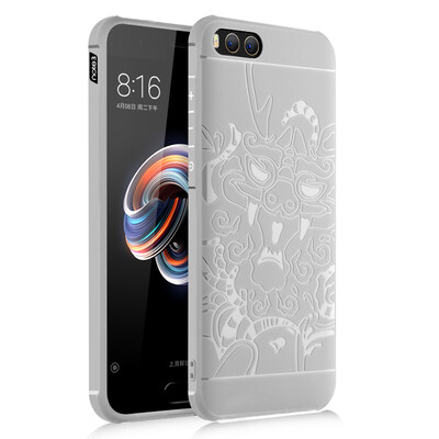 

Goowiiz Phone Case For Xiaomi Mi Note 2Note 3 Carved Dragon Thin Matte soft Silicone Prevent falling