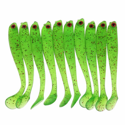 

A FISH LURE Soft Fishing Lures T Tail Simulation Baits 10pcs silicone material soft flexible&environment friendly Lifelike