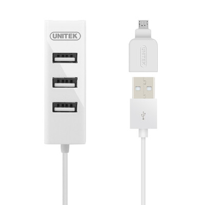 

Superior person (UNITEK) USB splitter 2.0 with otg adapter 4 mouth HUB 0.3 meter notebook tablet computer Andrews mobile phone hub white JD21D6DWH