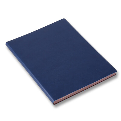 

TRNFA TB-N204 color fashion imported color change PU briefcase senior business notebook soft leather surface note creative office stationery dark blue 18K