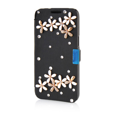 

MOONCASE Luxury Flower Crystal Leather Side Flip Wallet Pouch ЧЕХОЛ ДЛЯ Samsung Galaxy Express 2 G3815