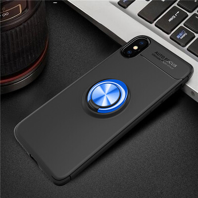 

Iphone X роскошь металлическое кольцо, магнитные брекет - shockproof охлаждения тпу телефон дел