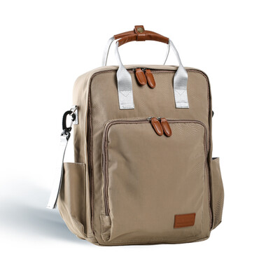 

Five small trucks Five trucks Mummy bag female backpack mother&child fashion multi-function large capacity out of the mother student bag coconut shell brown