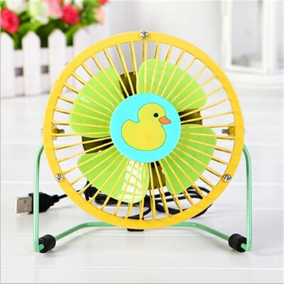 

Mini Cartoon Animal Pattern USB Silent Electric Fan Aluminum leaf small electric fan Portable mini