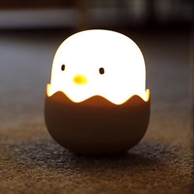 

Fun play birthday gift girl Christmas gift to send girlfriend to send children to shake the eggshell chicken with sleeping lights animal silicone lamp patted night light feeding lamp white light