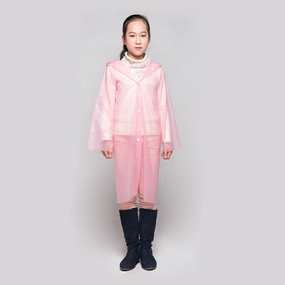

Banjeni non-disposable childrens raincoat PEVA thickening poncho outdoor hiking travel non-disposable poncho childrens rain gear reusable 2 loaded blue