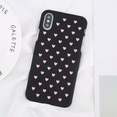 

Funny Cartoon Panda Phone Case Love Heart Cases For iPhone X 8 7 Plus Matte Hard PC