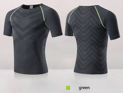 

Black Dry Bodybuilding Sportswear FitnessTight Blouse Mens short sleeve T-shirt