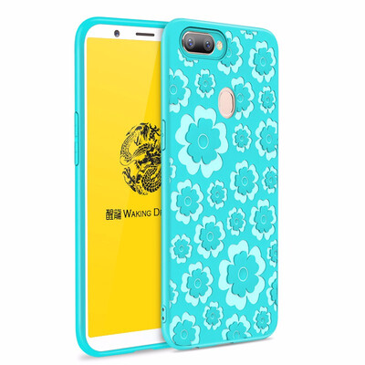 

Goowiiz Fashion Phone Case For OPPO R11S PLUS 3D Relief Flower Ultrathin Soft TPU Full Protection