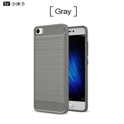 

For Xiaomi 5 Carbon Fiber Phone Cases Soft Anti-Knock Cover For Xiaomi MI 5 case