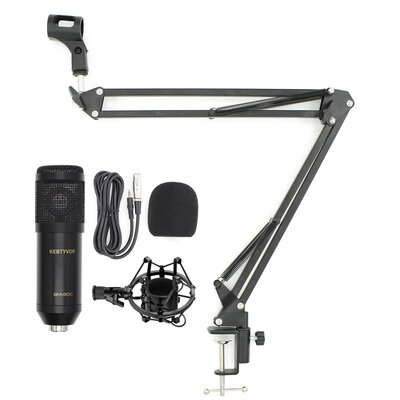 

New BM800 Professional 35mm Wired Condenser Studio Microphone with Stand Holder