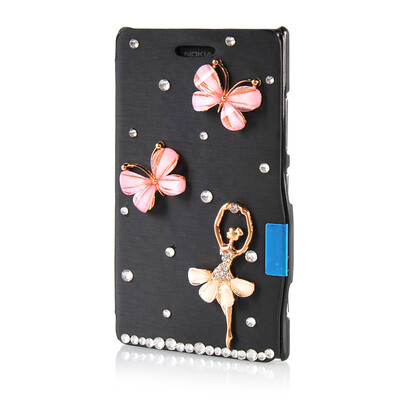 

MOONCASE Luxury Flower Crystal Leather Side Flip Wallet Pouch ЧЕХОЛ ДЛЯ Nokia Lumia 925