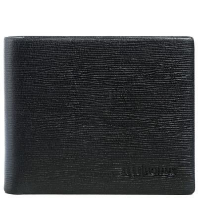 

ELLE HOMME men&39s first layer of leather wallet leisure long paragraph multi-card business business package black E675760430