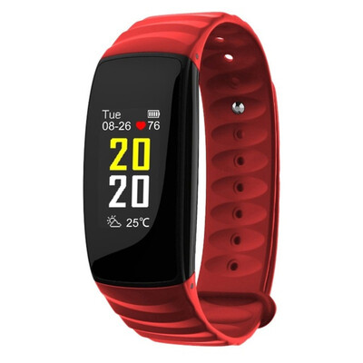 

Smart Band 096" Color Wristband Heart Rate Monitor Weather Display Waterproof Watch Remote Control Sport Bracelet