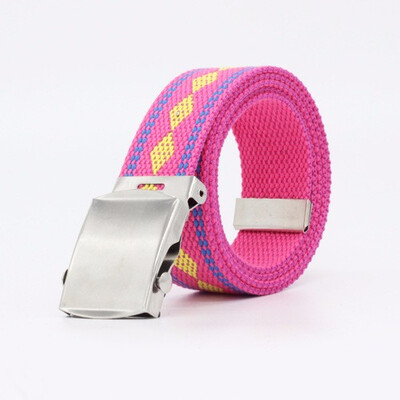 

Male&female youth Casual Rock&roll Metallic stripe Canvas belt