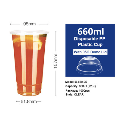 

Free Shipping 12oz-22oz Clear Plastic PP Cups with Dome & Flat Lids for Juice Tea Milk Iced Coffee Bubble Boba Smoothie 100pcs