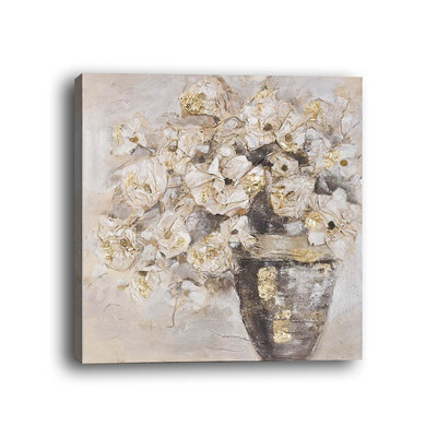 

Framed canvas modern living room bedroom background wall abstract vase flowerbed decorative painting