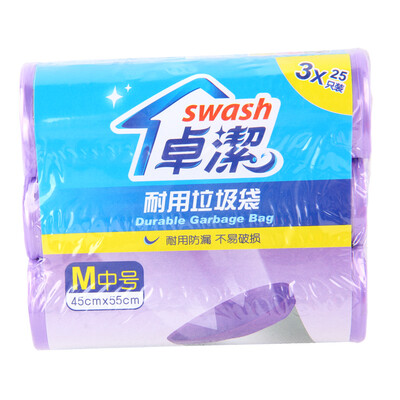 

Jingdong Supermarket] Zhuojie Swash cleaning supplies flat mouth off thickening durable garbage bag medium (3 package