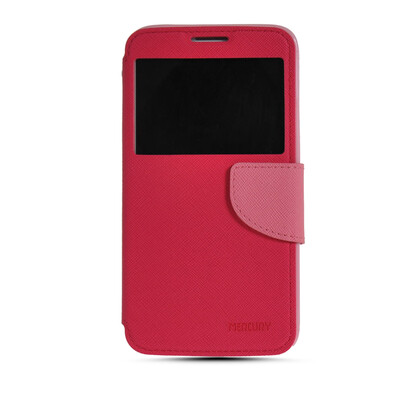 

MOONCASE Classic cross pattern Leather Side Flip Wallet Card Case Cover For Samsung Galaxy Note 3 Neo N7505 Hot pink