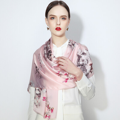 

Shanghai Story STORY Of SHANGHAI silk scarf female autumn&winter silkworm silk warm shawl scarf Mulan drunk