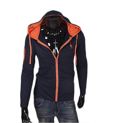 

Zogaa New Men's Hoodie Matchhing Color Embroidery