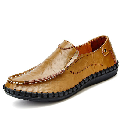 

Summer Cool Breathable Men Sneakers Shoes Split Leahter Casual Shoes Gingham Slip On Comfortable Shoes For Walk Sneakers For Men