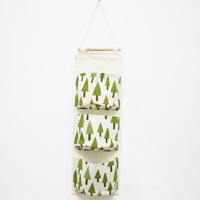 

Shouyou cotton&linen waterproof storage hanging bag hanging multi-layer sling fabric door behind the debris storage bag storage bag JD-SN-64 woods