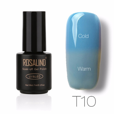 

ROSALIND Gel 1S 7ML Temperature changing Chameleon Gel Nail Polish Top Base Coat Needed poly gel Semi Permanent primer for nails