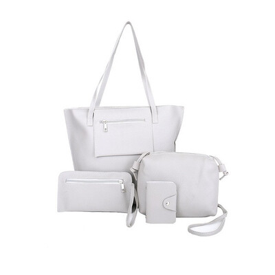 

4pcs PU Leather Bags Handbag Women Famous Brand Travel Shoulder Picture Package Female Casual Tote Messenger Bag Set With wallet