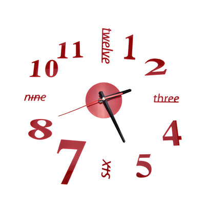 

Modern Art DIY Large Wall Clock 3D Sticker Design Home Office Room Decor