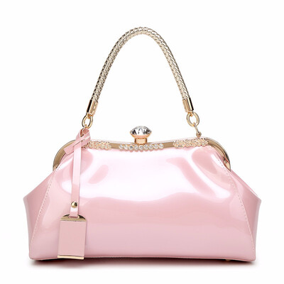 

Fashion Women Evening Bag Bright Patent Leather Handbags Bride Tote Bag Women Wedding Handbag Party Banquet Brand Designer